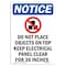 Signmission OSHA Notice, 5" Height, Do Not Place Objects Sign With Symbol, 5" X 3.5", Portrait OS-NS-D-35-V-11335 - alternate 1